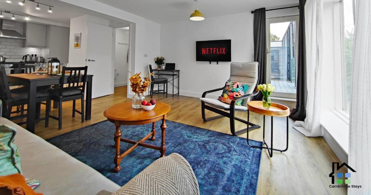 Cambridge Stays Riverside 2Br Flat-Walk To Centre-Parking-Balcony Exterior foto
